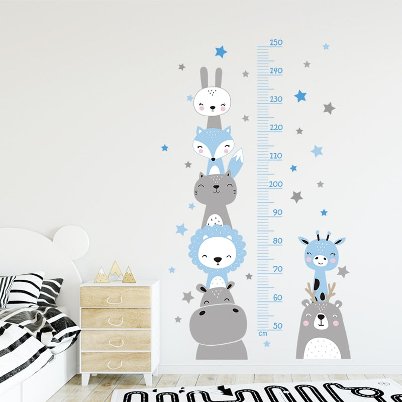 Boho Measurement Ruler, Wall Stickers for Kids Room, Baby Nursery Wall Decals