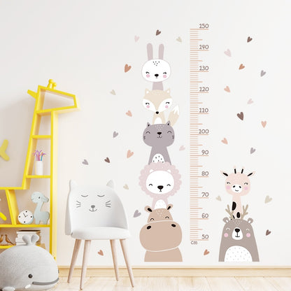 Boho Measurement Ruler, Wall Stickers for Kids Room, Baby Nursery Wall Decals