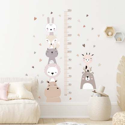 Boho Measurement Ruler, Wall Stickers for Kids Room, Baby Nursery Wall Decals